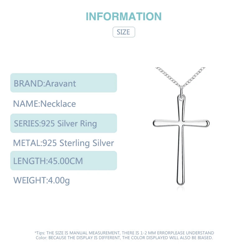 cross pendant necklace silver info