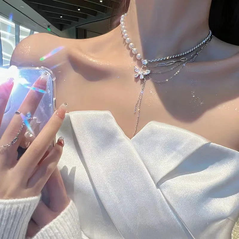 crystal butterfly necklace