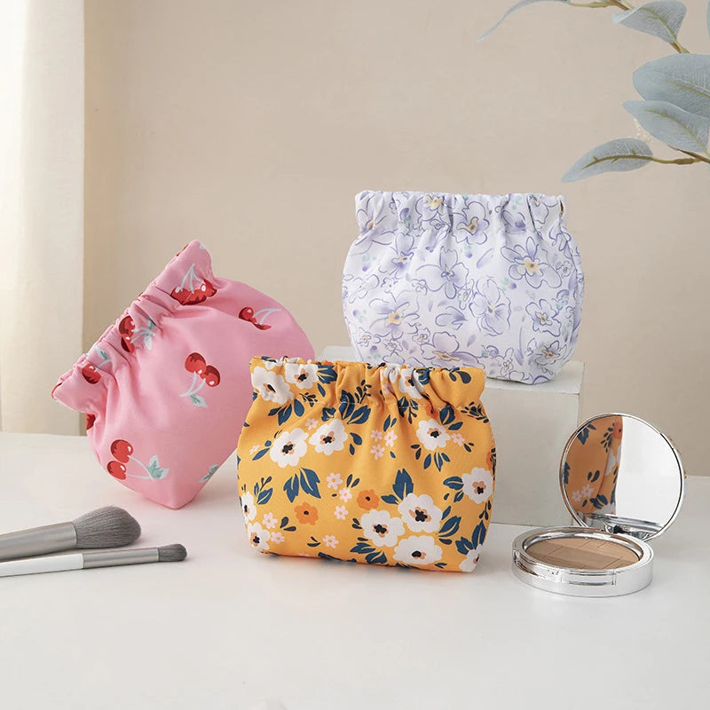 floral makeup bag