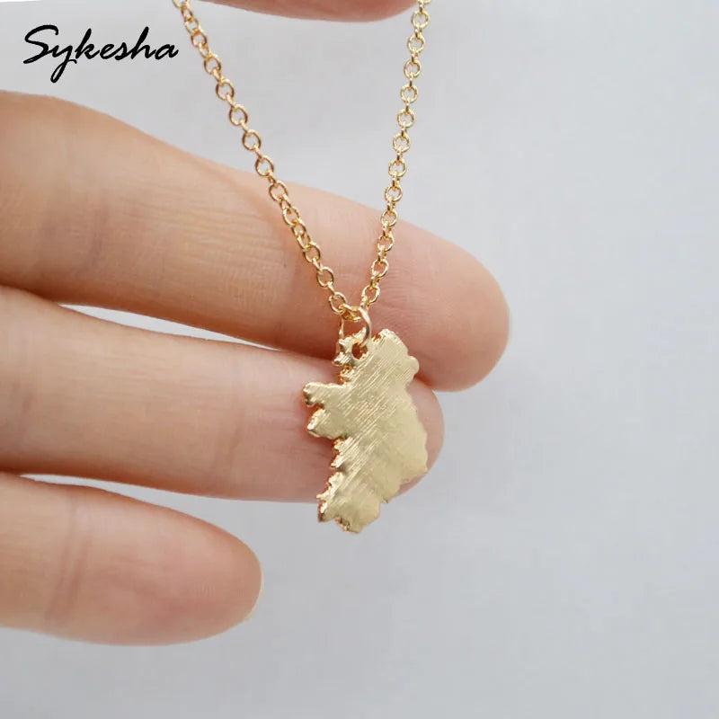 ireland map necklace