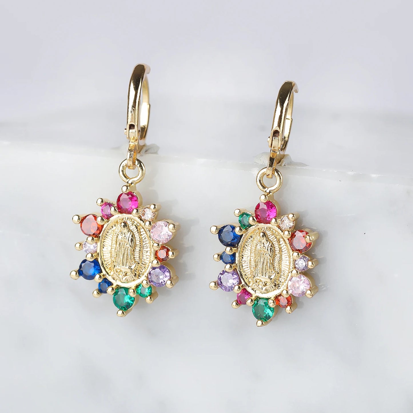 new virgin mary earrings