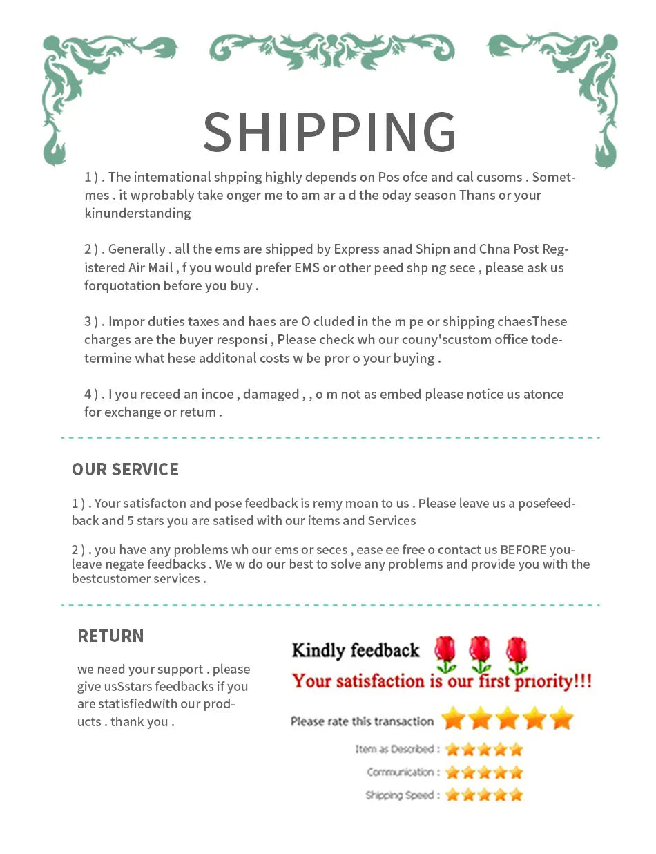 shipping product