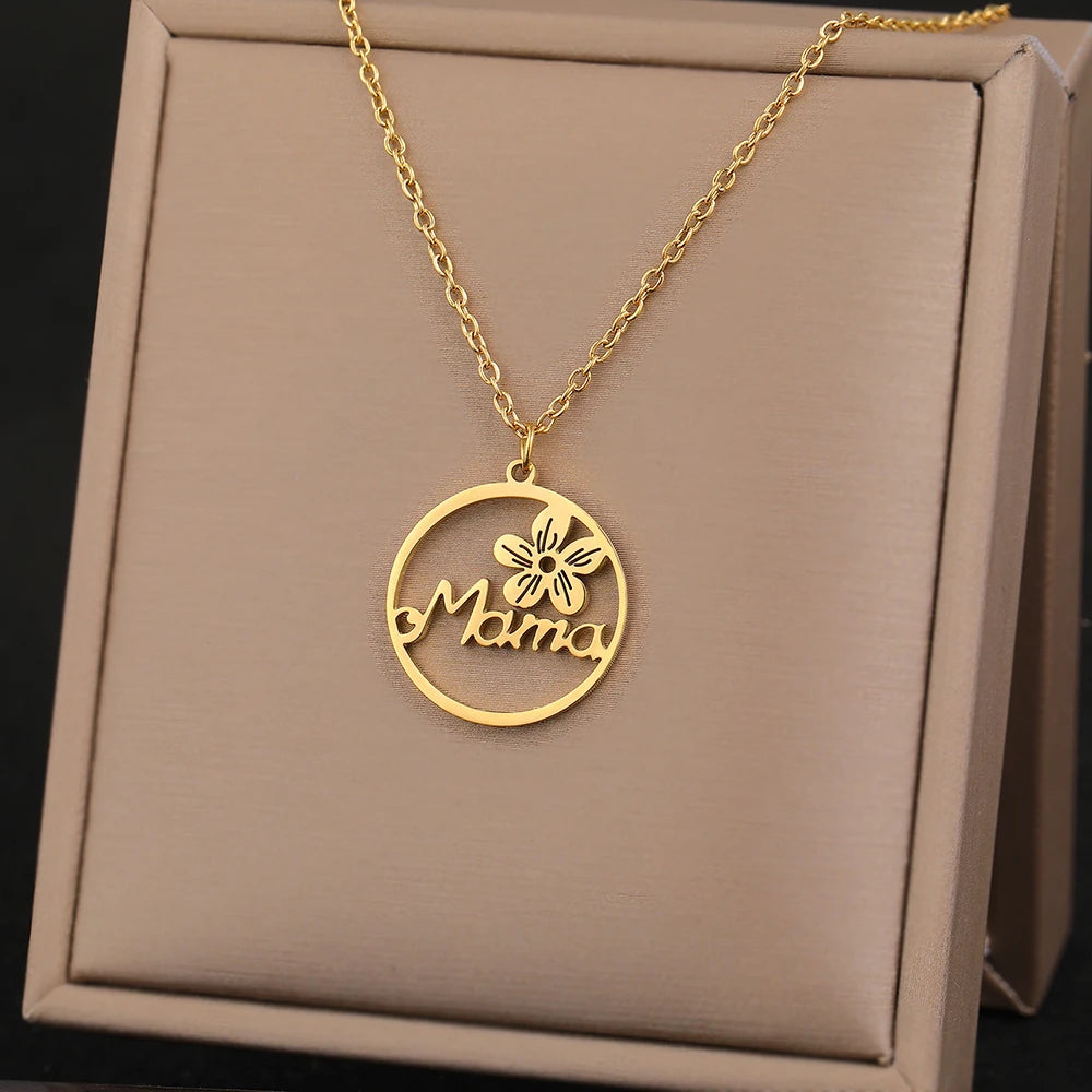 stainless letter necklace