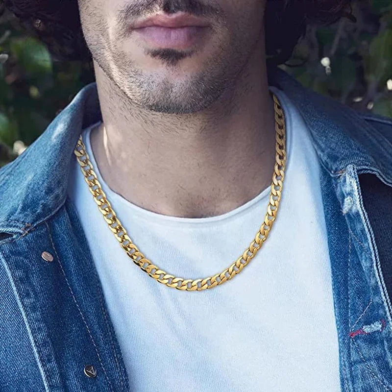 stainless steel chain link necklace
