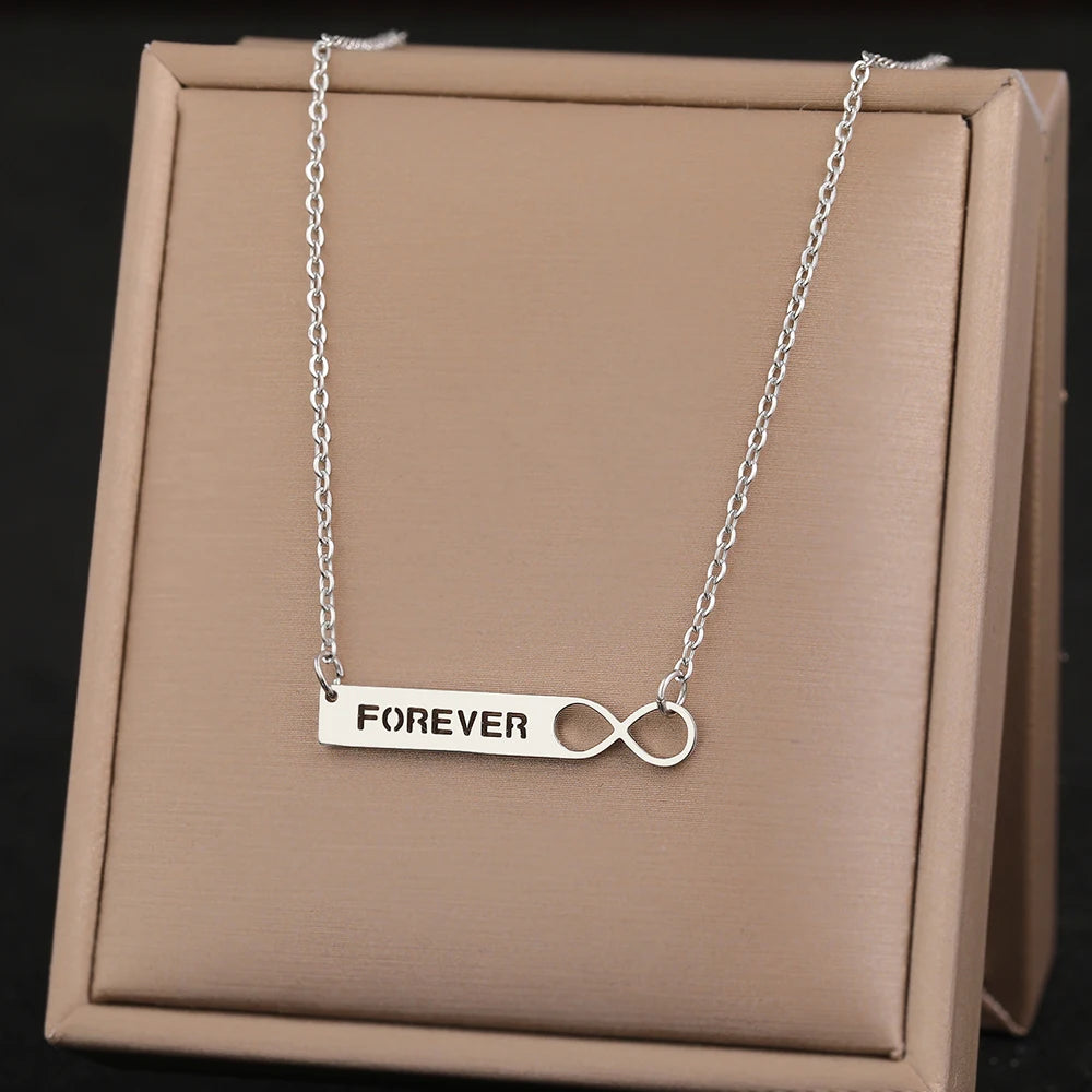 stainless steel letter necklace