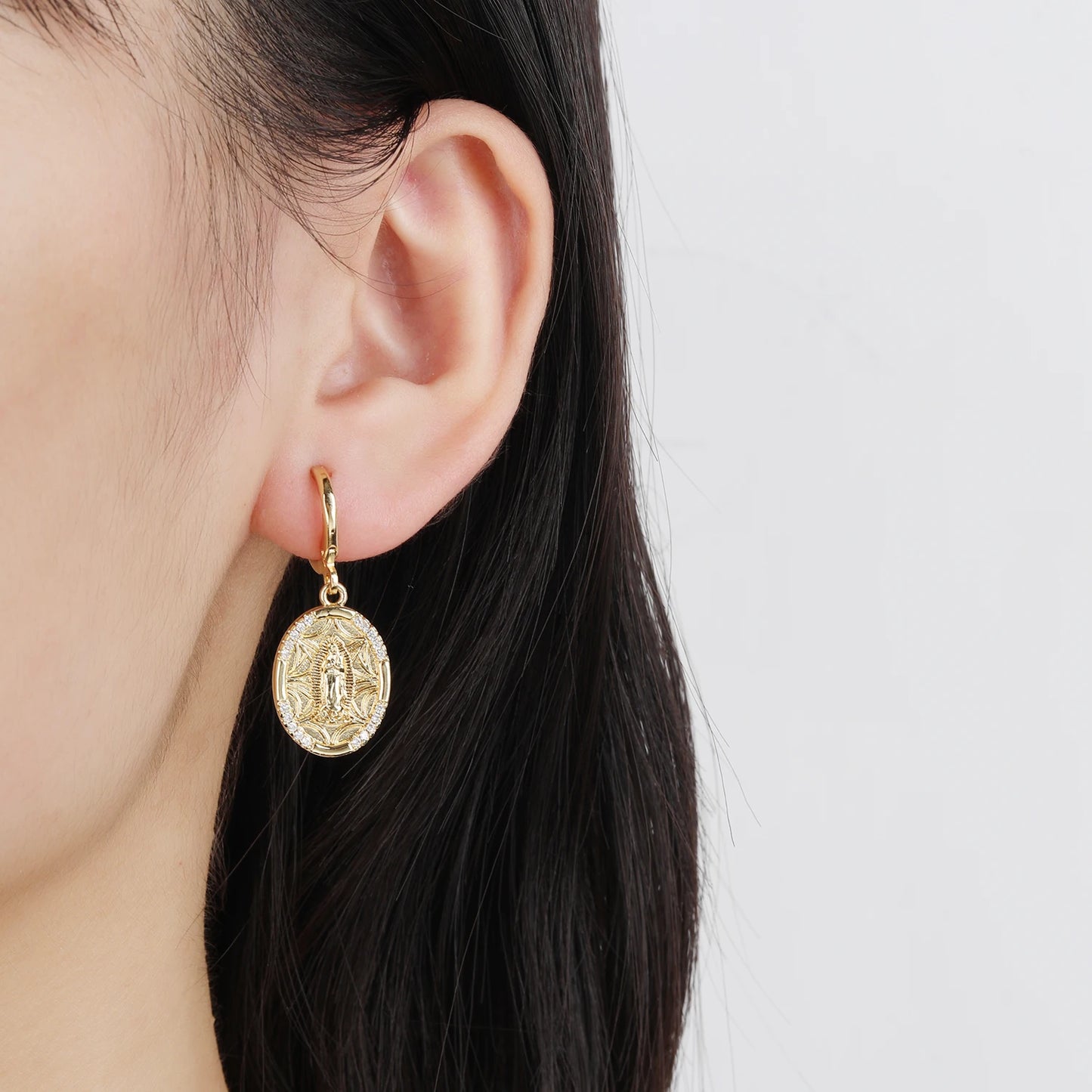 virgin mary earrings new