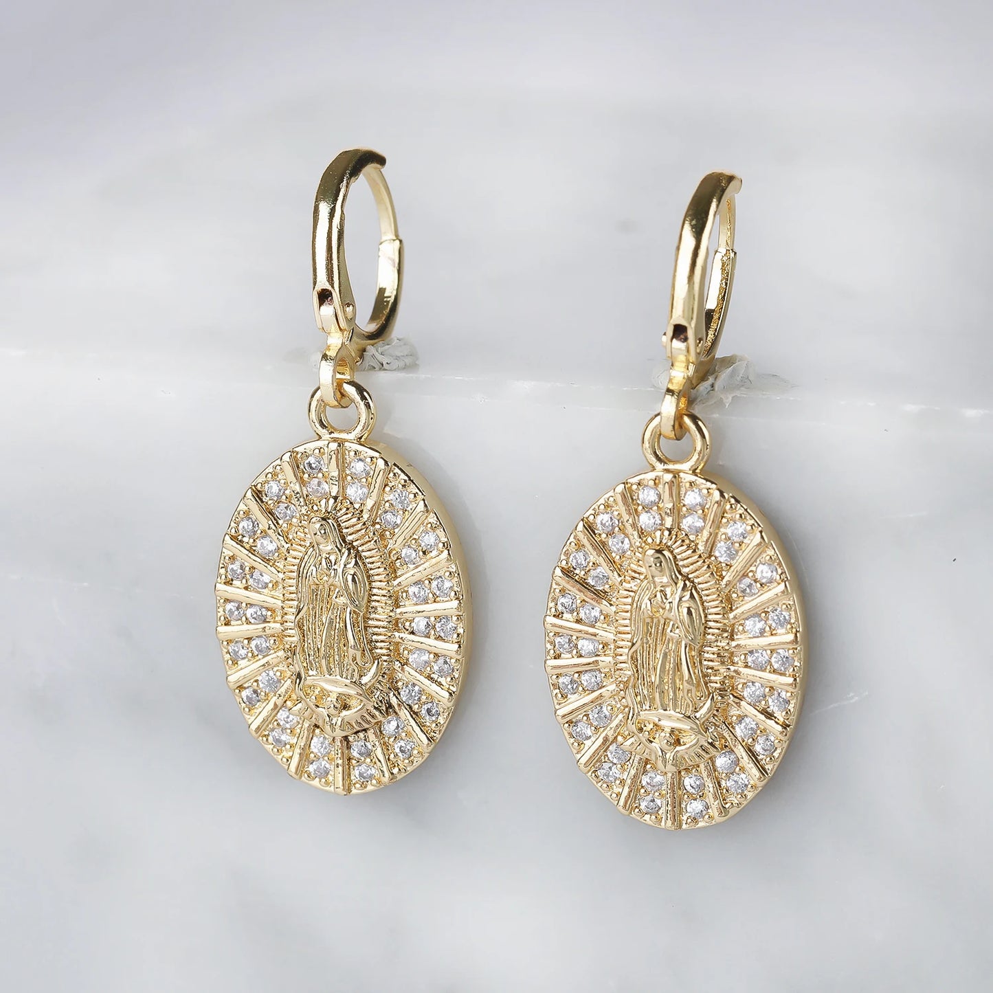 virgin mary earrings se