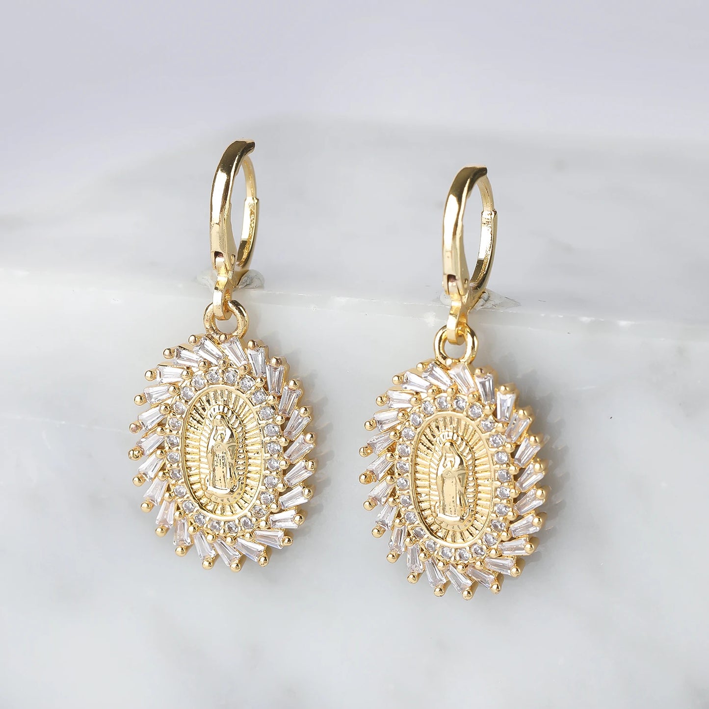 virgin mary earrings stud