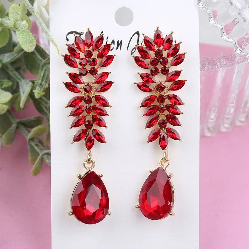 VEYO Luxury Crystal Drop Earrings for Women Geometry Accessories Earrings Fashion Jewelry