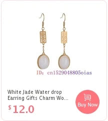 Pink Jade Flower Earrings Chalcedony Gemstone Charm Gifts Crystal Amulet Women Jewelry Natural Fashion Zircon 925 Silver