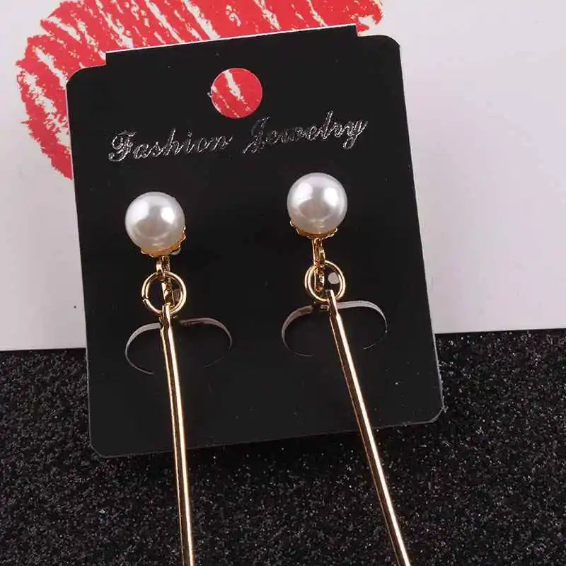 JIOFREE Fashion Wedding party Gift Elegant imitation pearl clip on earrings without pierced earrings no ear hole clip jewelry