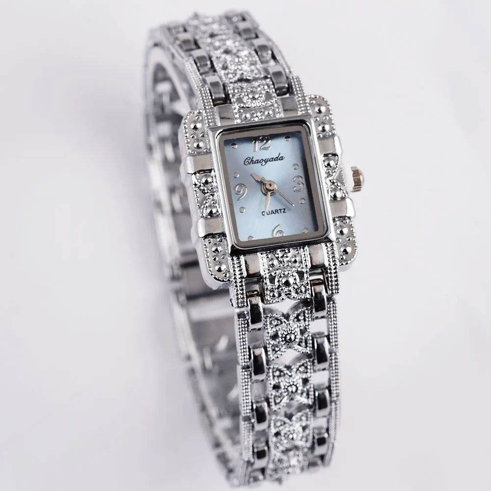 Sales Women Silver Bracelet Watch Fashion Women Watches Rhinestone Steel Ladies Wristwatch Luxury Female Clock Gift reloj mujer