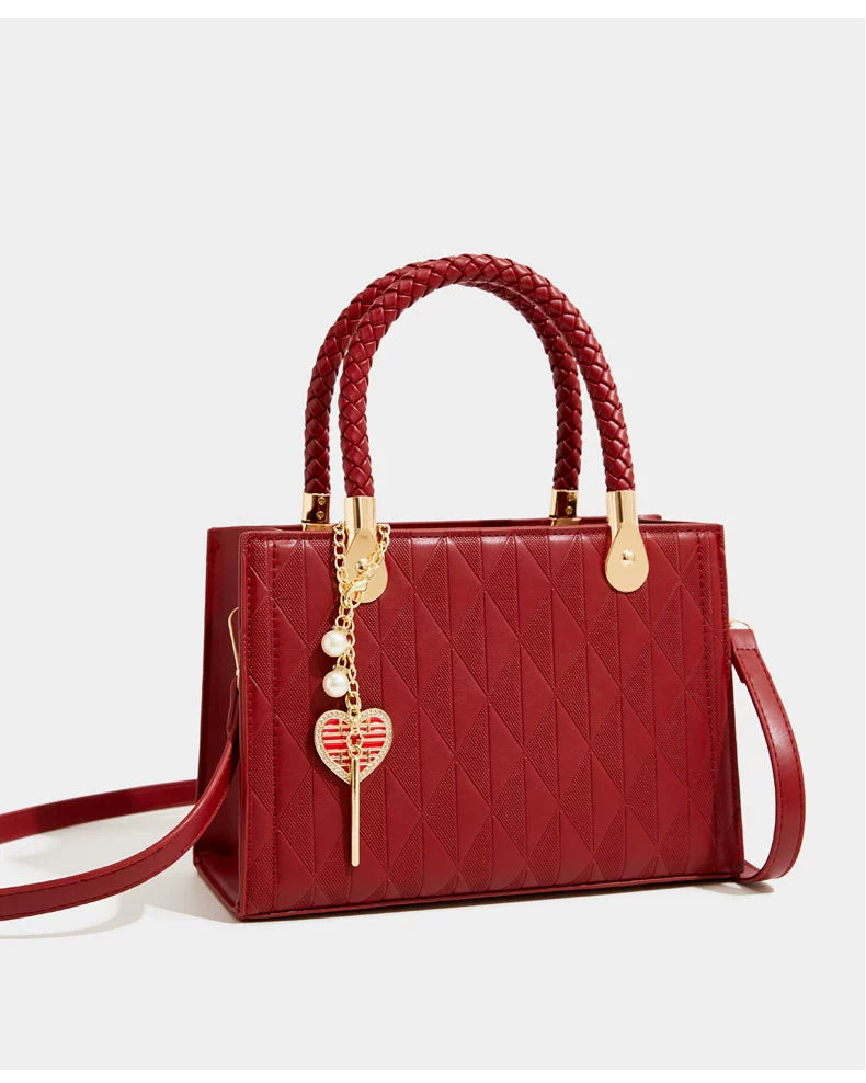 Classy Red Mother's Day Gift Satchel Bridal Bag