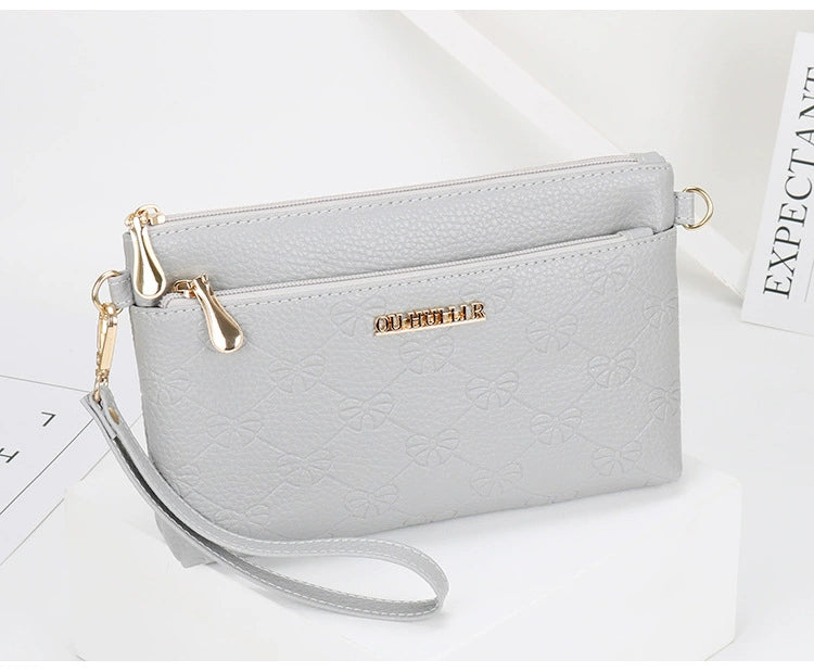 Women's Bag New Shoulder Bag Soft Leather Phone Bag Fashion Crossbody Bag Women's Simple Clutch K-style Women's Small Square Bag