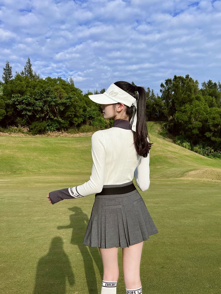 Fall/Winter Slim Tops Stretch Skirt Golf