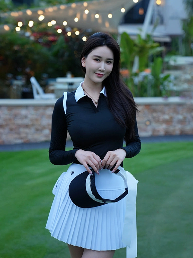 SG Spring/Summer Ice Silk Long Sleeve T-shirt V-neck Golf Clothing