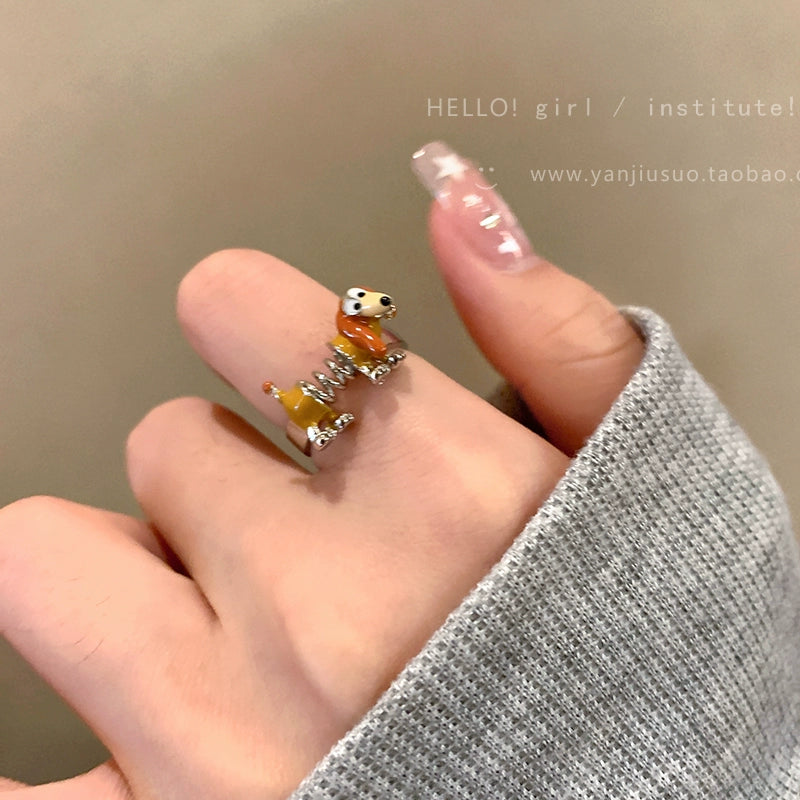 Niche Style Animal Modeling Female Fancy Normcore Style Ring