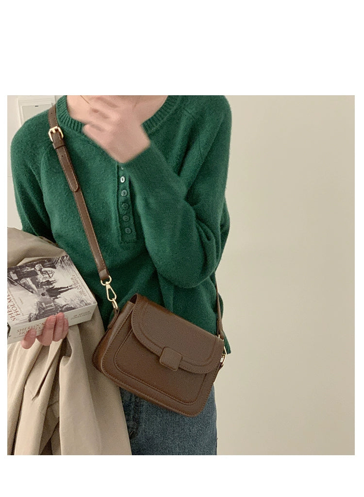 Women's Bag 2024 New Arrival Trendy Fashion Retro Small Square Bag Minority All-Match Shoulder Bag Messenger Bag Commuter Bag