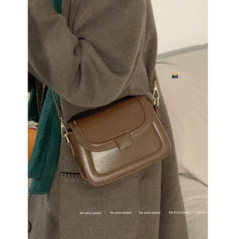 Women's Bag 2024 New Arrival Trendy Fashion Retro Small Square Bag Minority All-Match Shoulder Bag Messenger Bag Commuter Bag