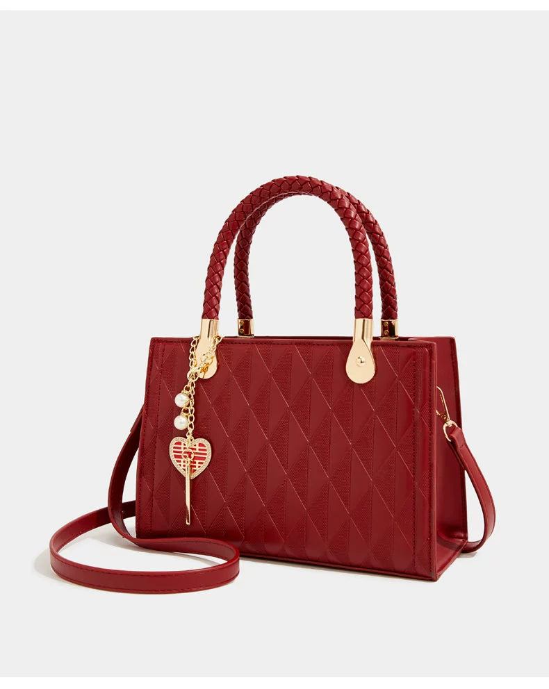 Classy Red Mother's Day Gift Satchel Bridal Bag