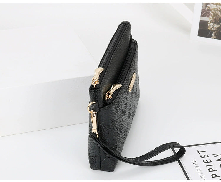 Women's Bag New Shoulder Bag Soft Leather Phone Bag Fashion Crossbody Bag Women's Simple Clutch K-style Women's Small Square Bag