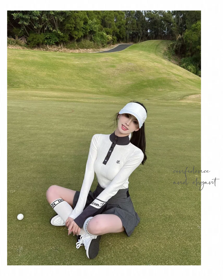 Fall/Winter Slim Tops Stretch Skirt Golf