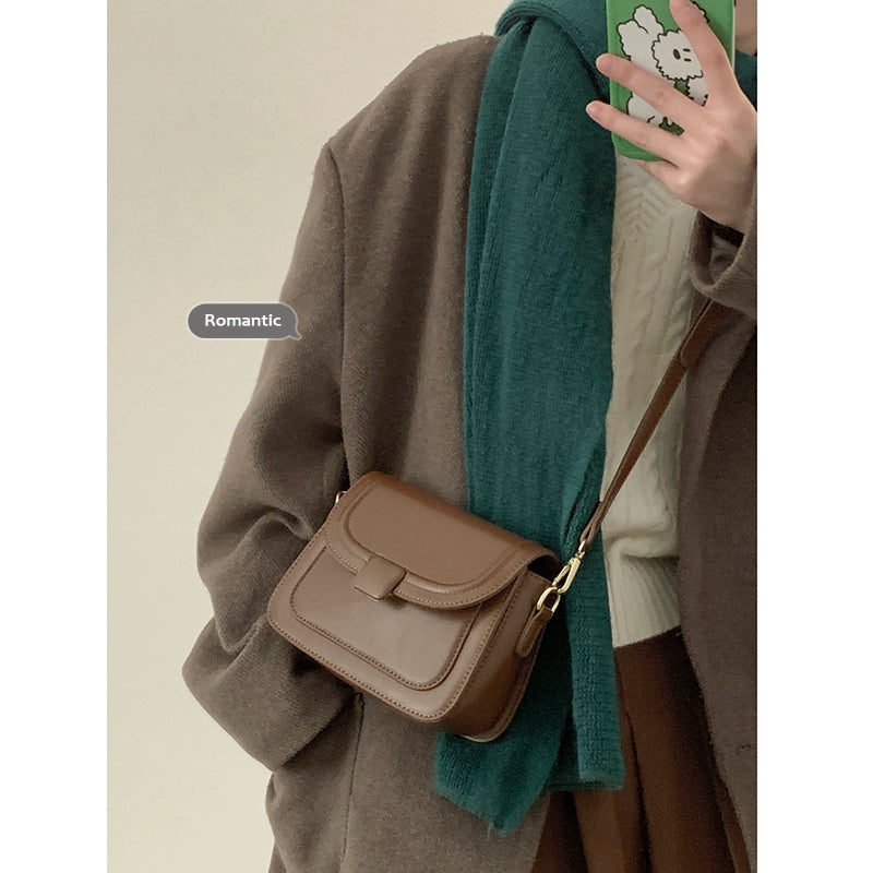 Women's Bag 2024 New Arrival Trendy Fashion Retro Small Square Bag Minority All-Match Shoulder Bag Messenger Bag Commuter Bag