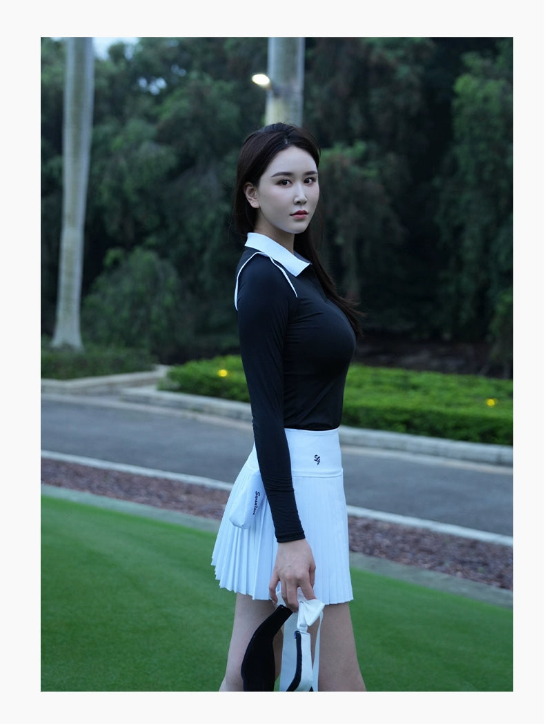 SG Spring/Summer Ice Silk Long Sleeve T-shirt V-neck Golf Clothing