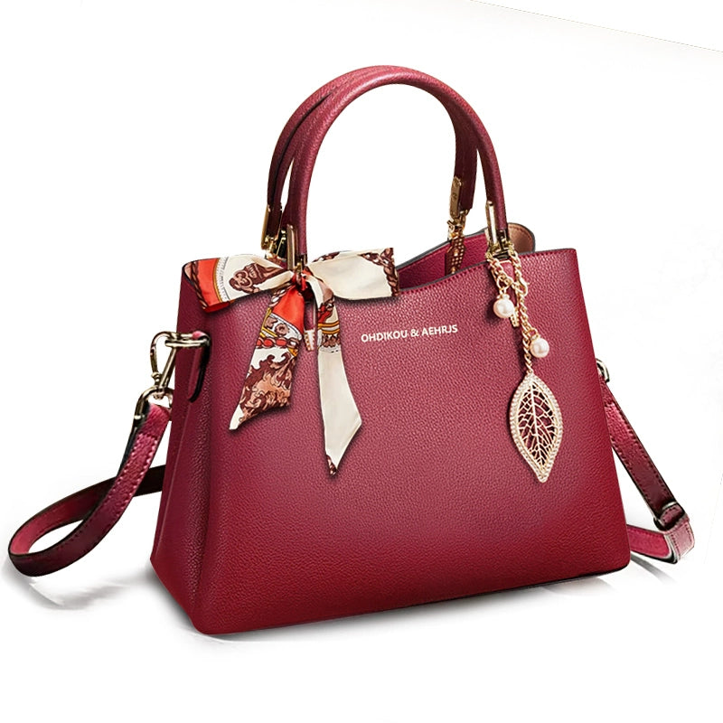 Hong Kong Genuine Leather Red Wedding Middle-Aged Women's Mom Bag