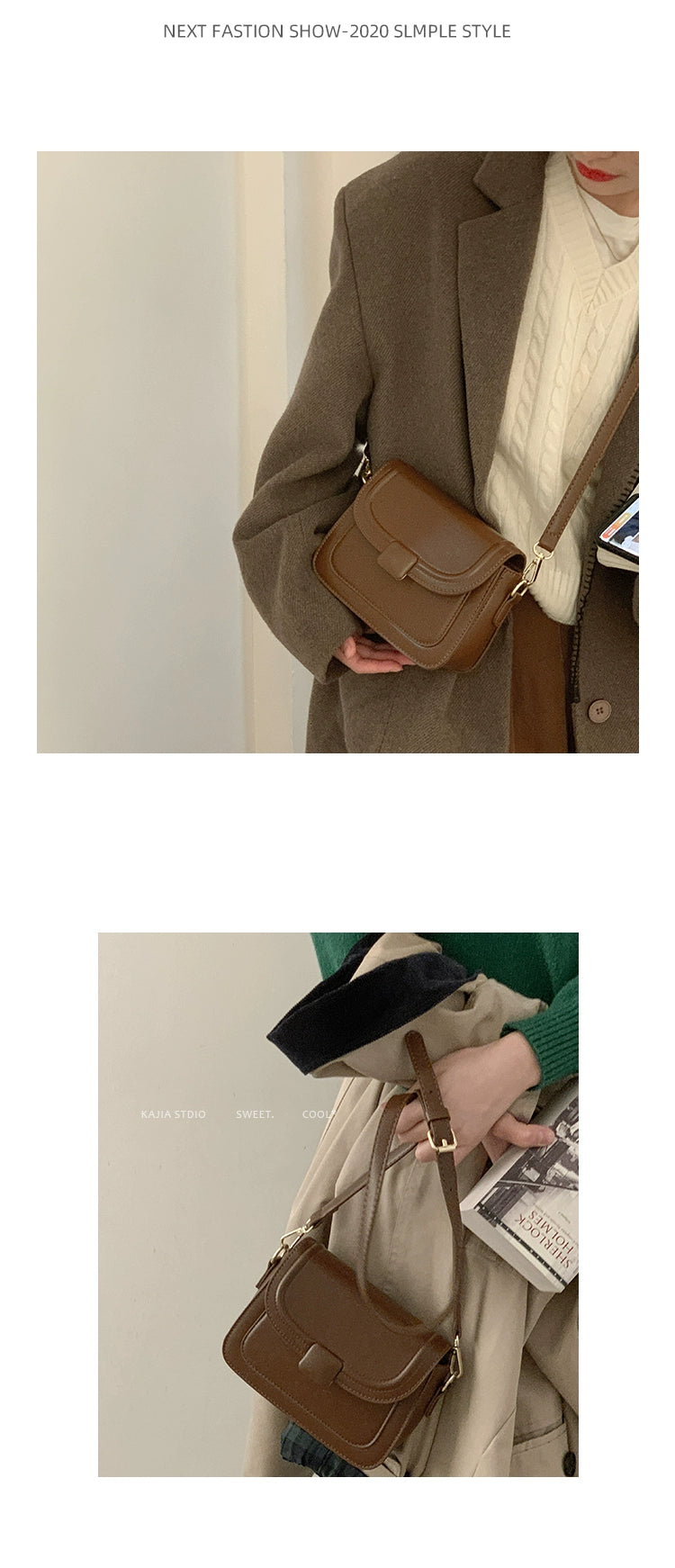 Women's Bag 2024 New Arrival Trendy Fashion Retro Small Square Bag Minority All-Match Shoulder Bag Messenger Bag Commuter Bag