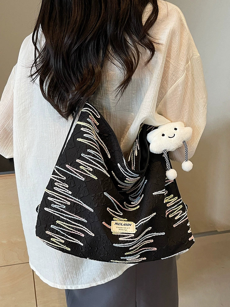 Women's Bag Niche Style Shoulder Work Clothing Canvas Bag