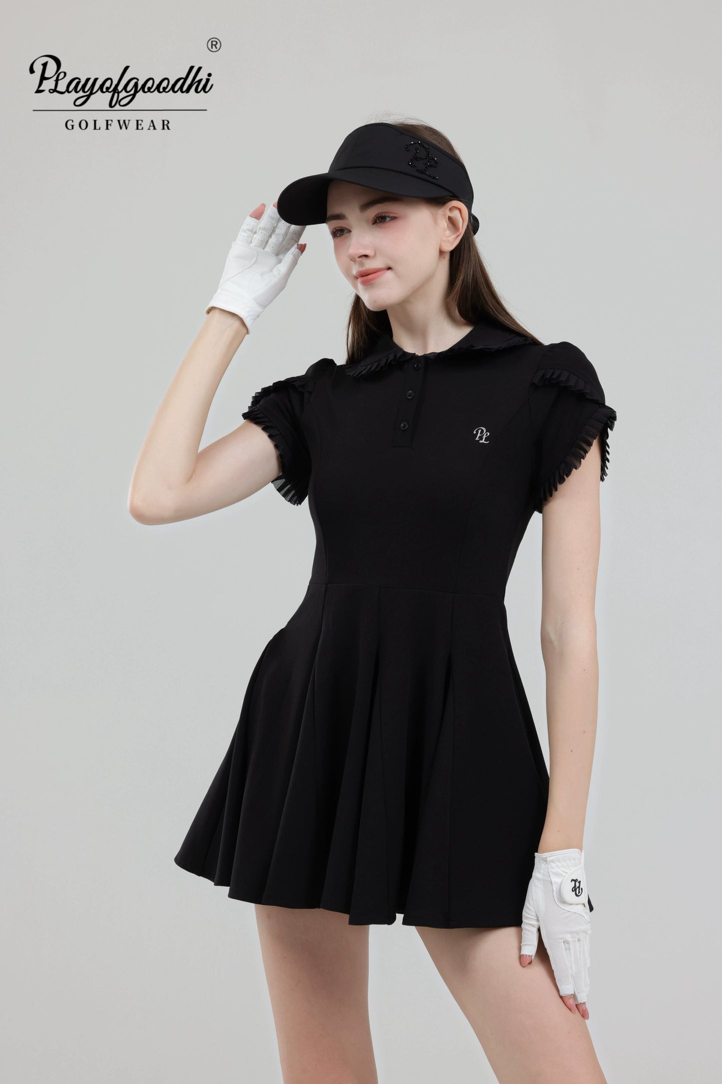 Golf Clothing Women's Summer Golf Dress Women's Slim Looking Flowering Golf Women's Skirt Fashion Tape Golf Skirt