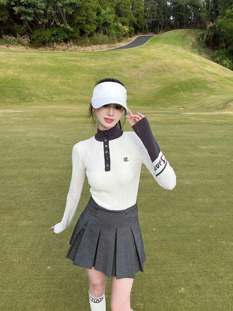 Fall/Winter Slim Tops Stretch Skirt Golf