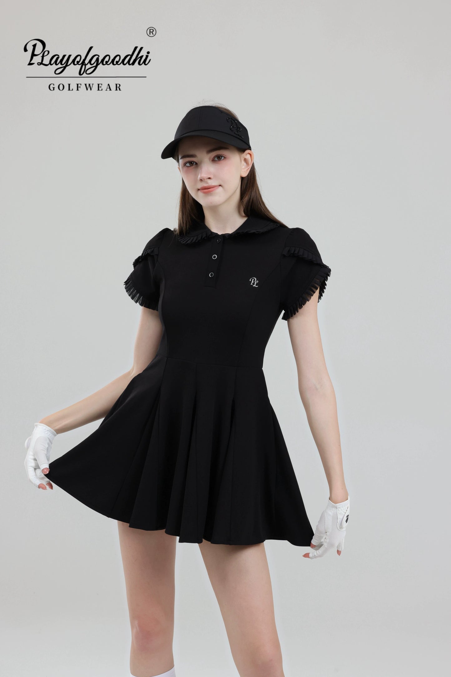 Golf Clothing Women's Summer Golf Dress Women's Slim Looking Flowering Golf Women's Skirt Fashion Tape Golf Skirt