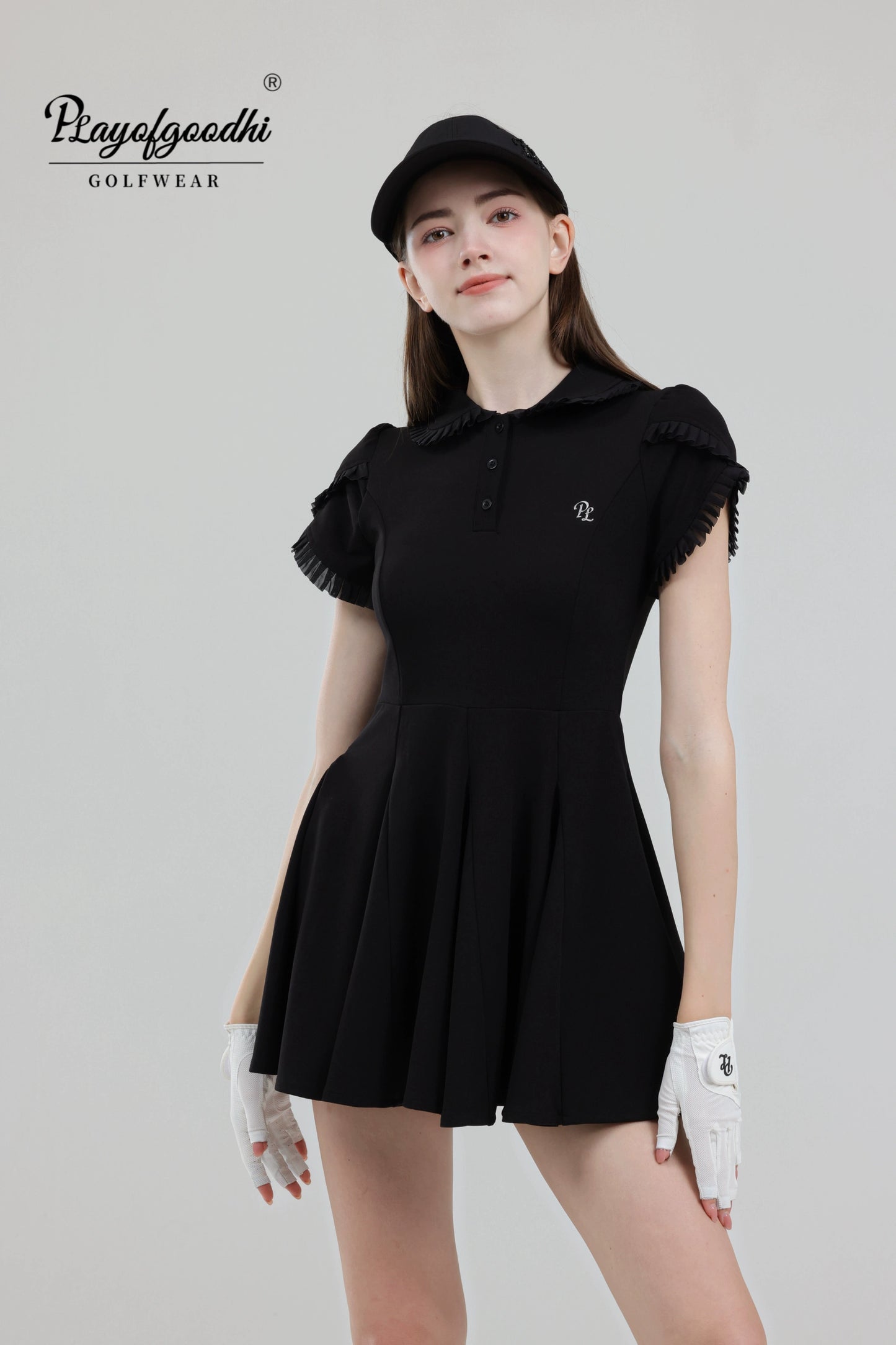 Golf Clothing Women's Summer Golf Dress Women's Slim Looking Flowering Golf Women's Skirt Fashion Tape Golf Skirt