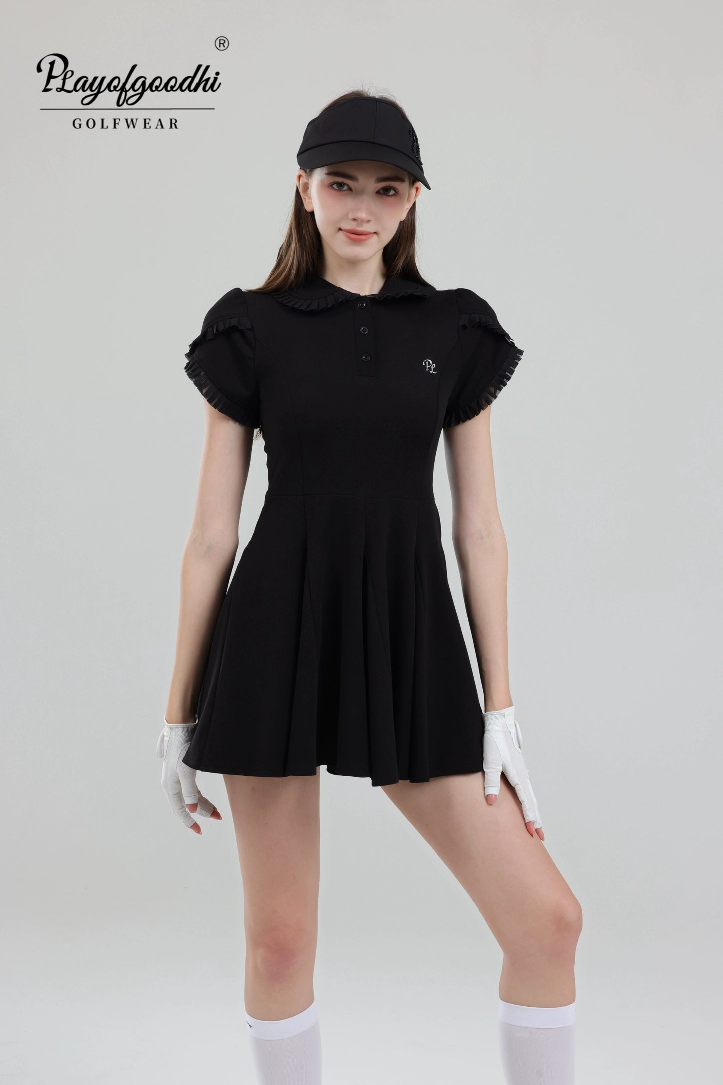 Golf Clothing Women's Summer Golf Dress Women's Slim Looking Flowering Golf Women's Skirt Fashion Tape Golf Skirt