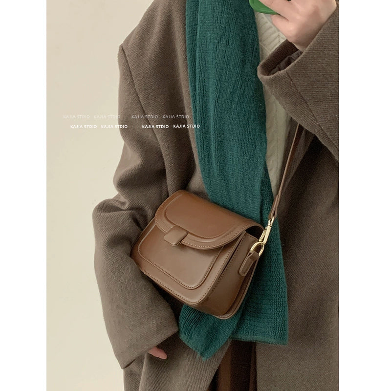 Women's Bag 2024 New Arrival Trendy Fashion Retro Small Square Bag Minority All-Match Shoulder Bag Messenger Bag Commuter Bag