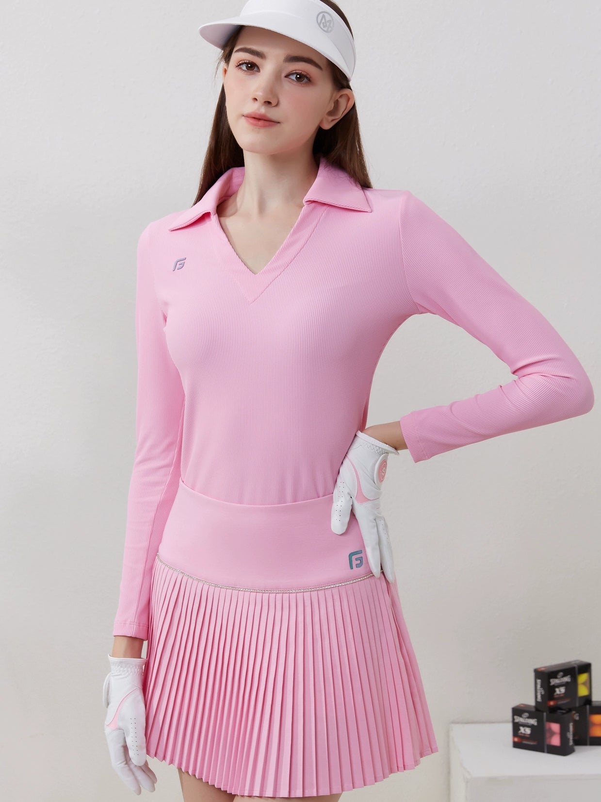 Golf Long Sleeves Women's Suit Coat Skirt Spring and Autumn Tennis Golf Sports Women's Clothing Silm Slim Looking