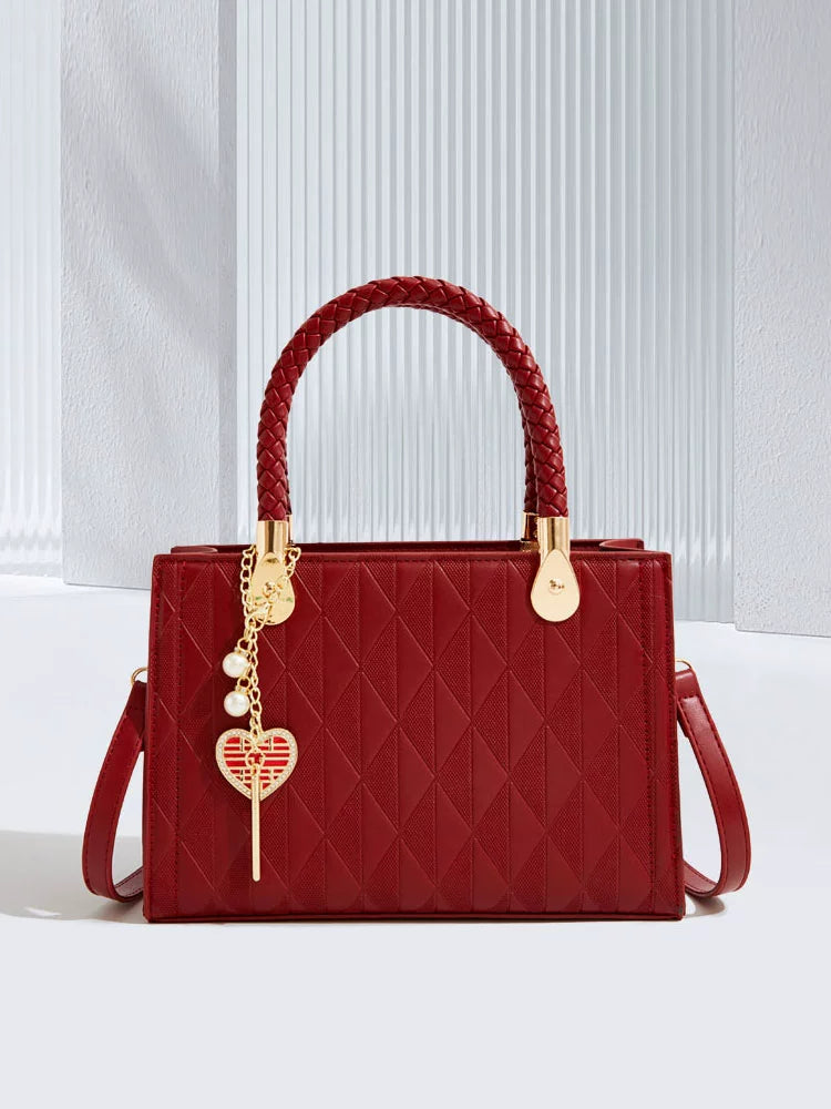 Classy Red Mother's Day Gift Satchel Bridal Bag