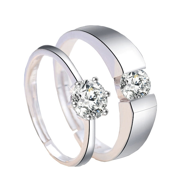 Artificial Wedding Props Bridal One Pair of Lovers Diamond Ring