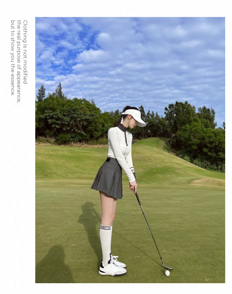 Fall/Winter Slim Tops Stretch Skirt Golf