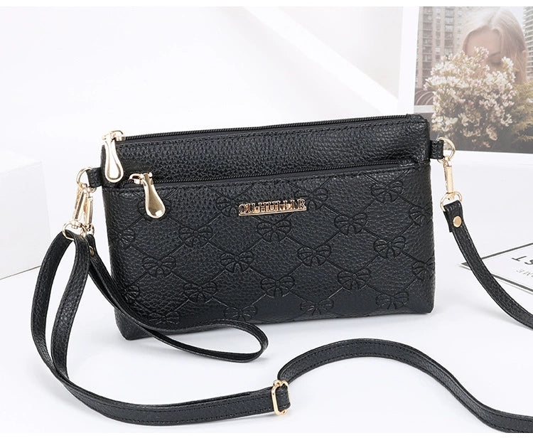 Women's Bag New Shoulder Bag Soft Leather Phone Bag Fashion Crossbody Bag Women's Simple Clutch K-style Women's Small Square Bag