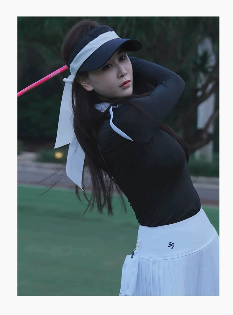 SG Spring/Summer Ice Silk Long Sleeve T-shirt V-neck Golf Clothing