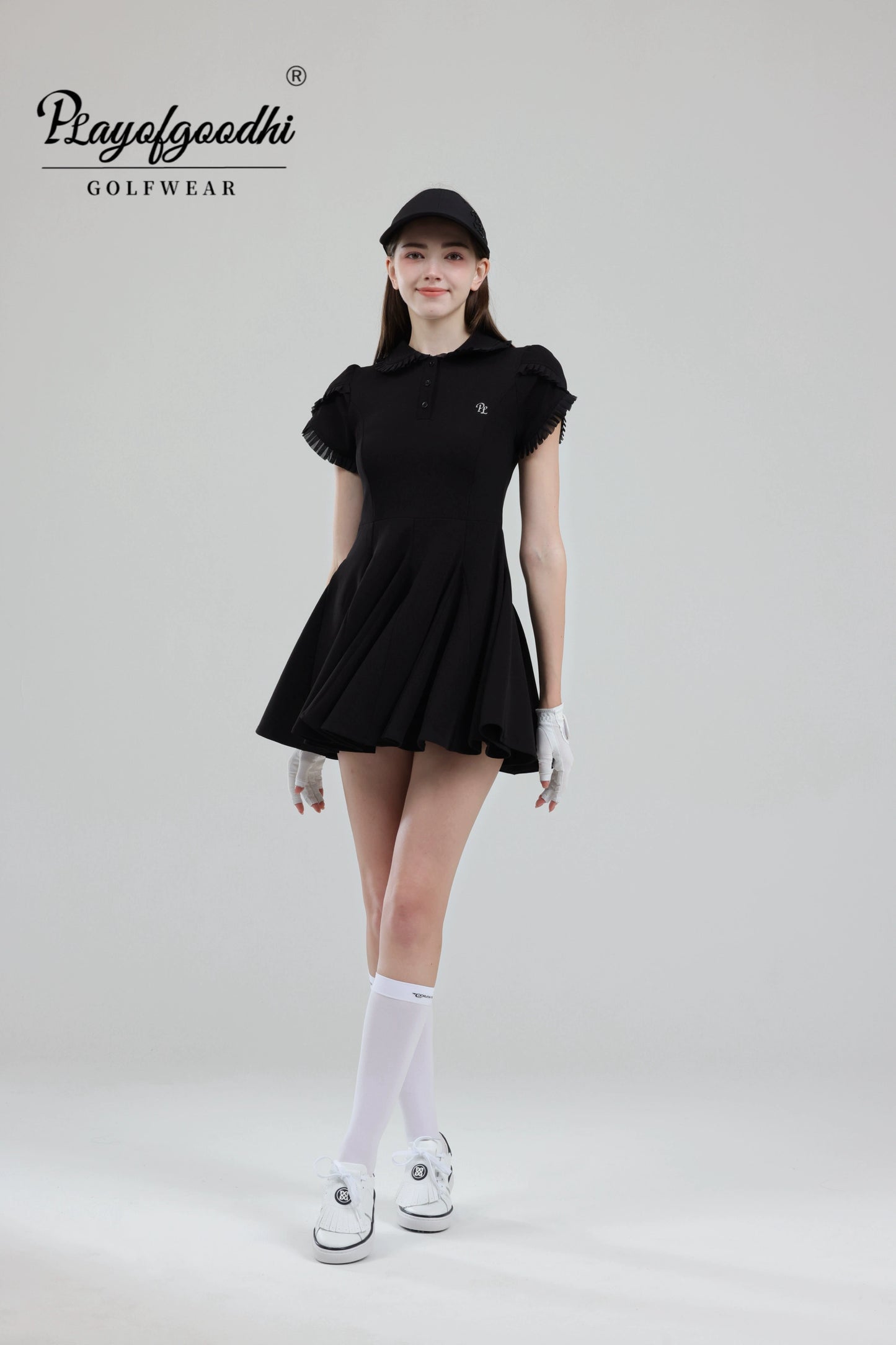 Golf Clothing Women's Summer Golf Dress Women's Slim Looking Flowering Golf Women's Skirt Fashion Tape Golf Skirt