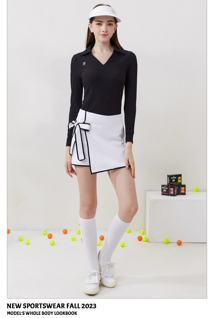 Golf Long Sleeves Women's Suit Coat Skirt Spring and Autumn Tennis Golf Sports Women's Clothing Silm Slim Looking