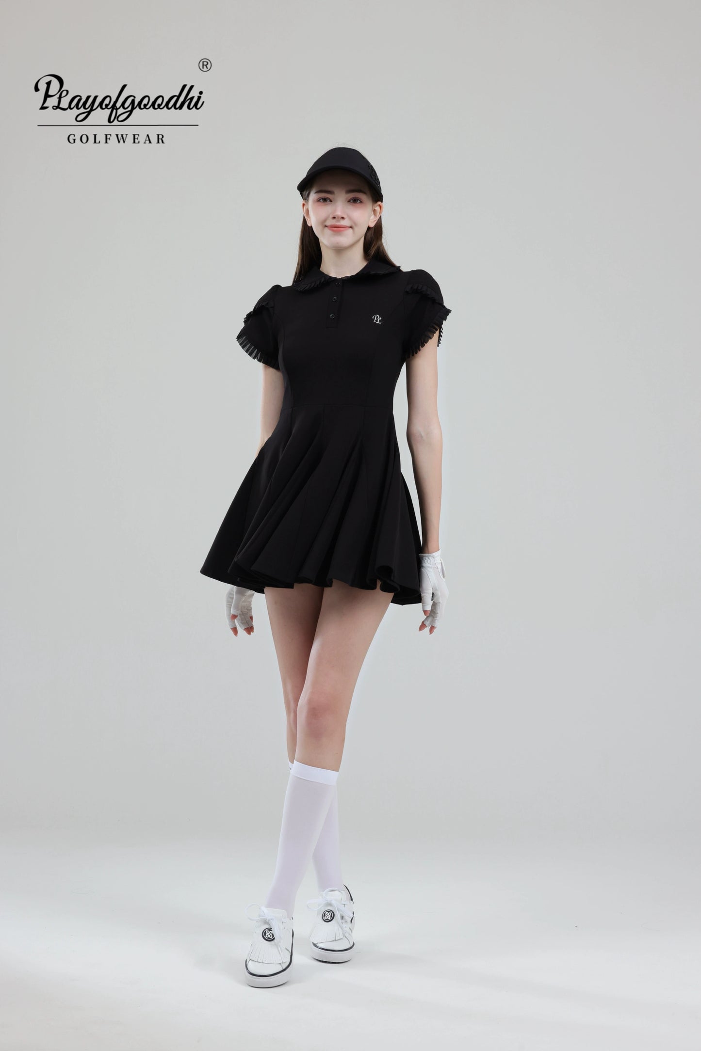 Golf Clothing Women's Summer Golf Dress Women's Slim Looking Flowering Golf Women's Skirt Fashion Tape Golf Skirt