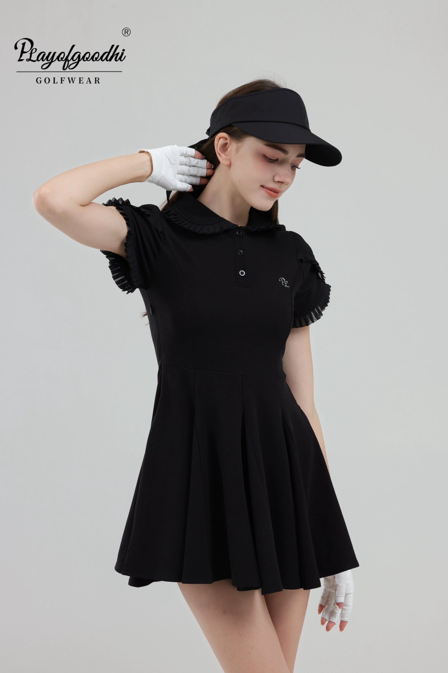 Golf Clothing Women's Summer Golf Dress Women's Slim Looking Flowering Golf Women's Skirt Fashion Tape Golf Skirt