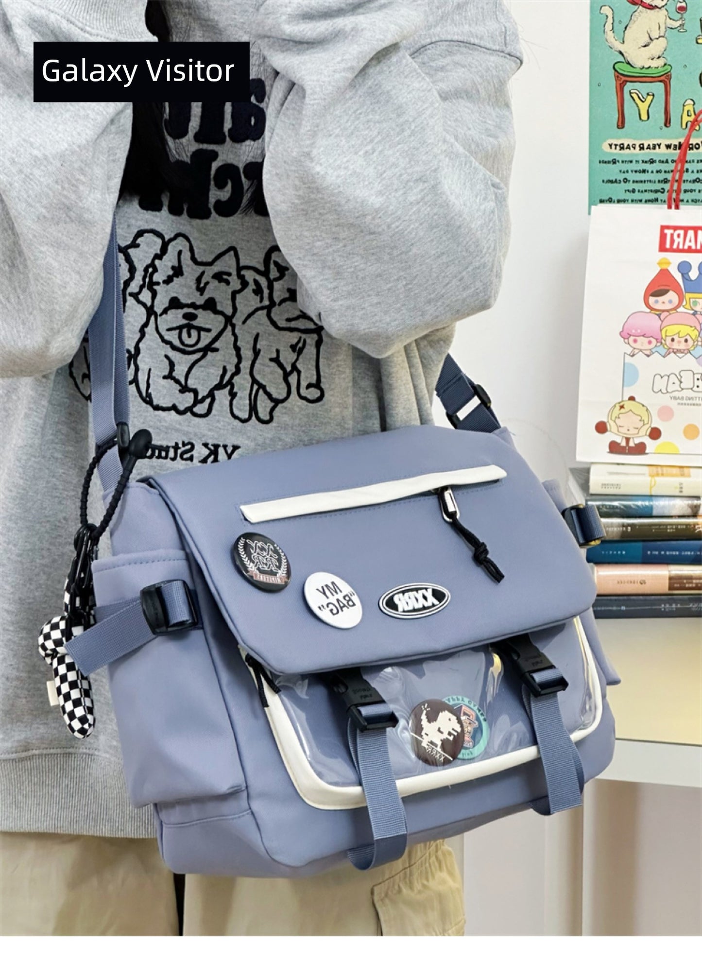 Parka College Student Class K-style Trendy Messenger Bag