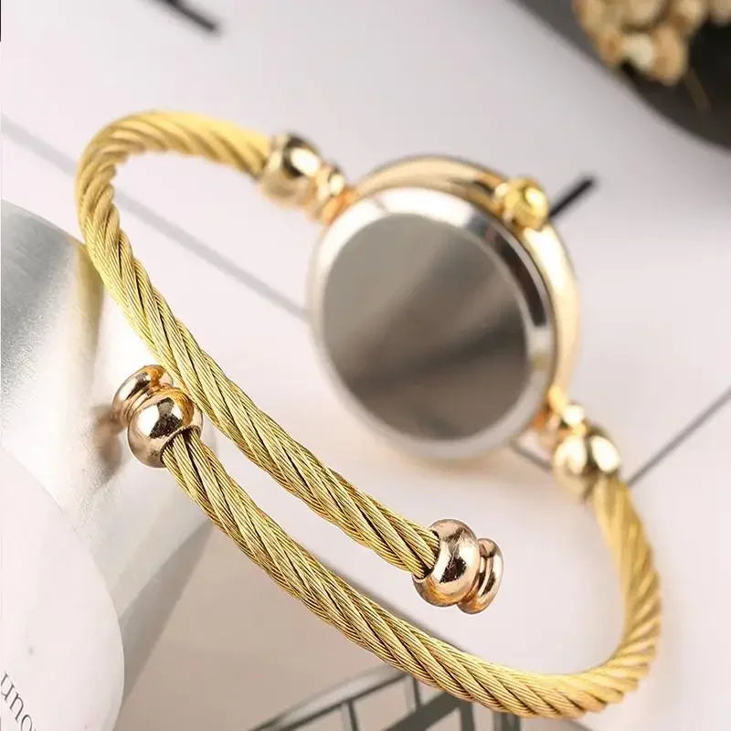 Watch for Women Small Gold Bangle Bracelet Luxury Watches Stainless Steel Ladies Quartz Wrist Watch Brand Casual Women Reloj