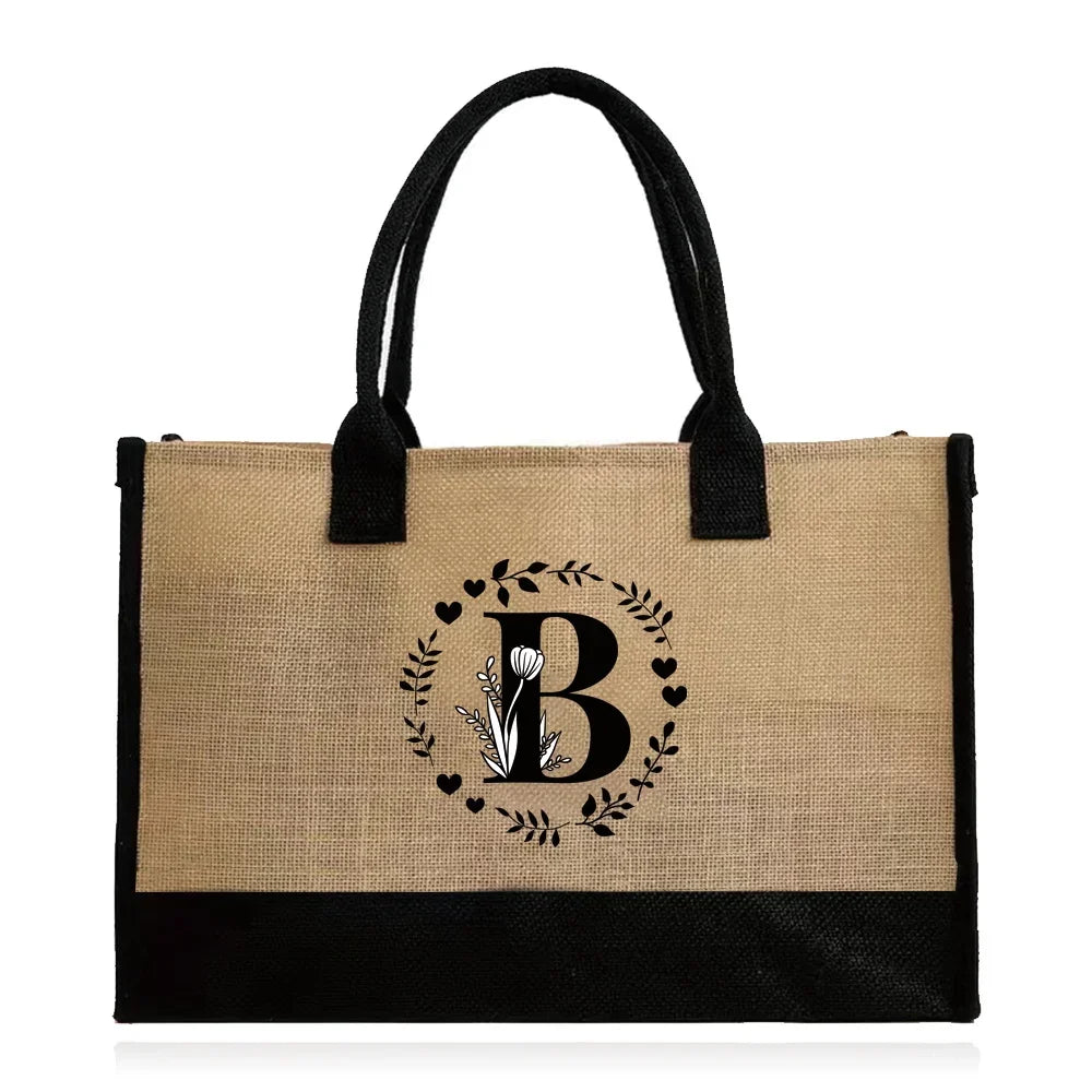 jute beach bag